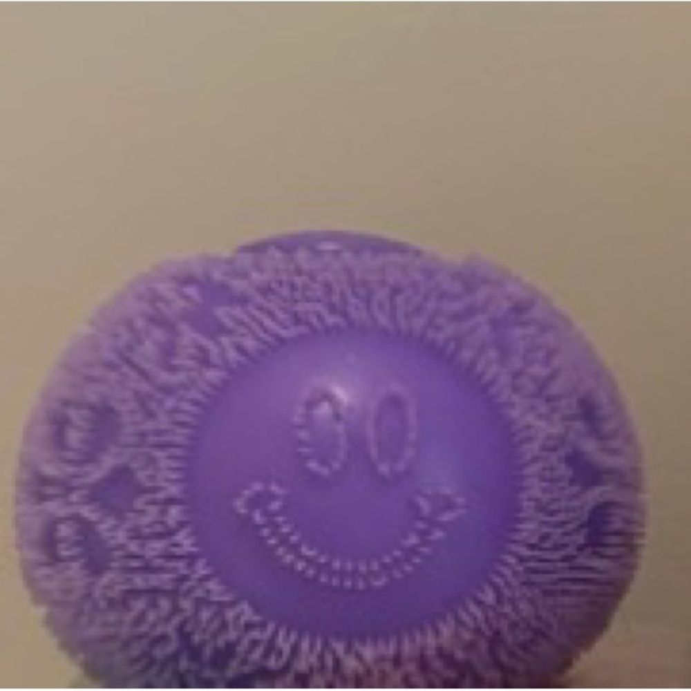 Purple Silicone Smiley Bath Brush for Kids - Gentle Cleansing